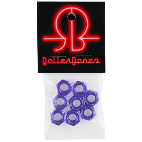 Rollerbones Axle nuts 8mm - Pack of 8 - Purple £5.99